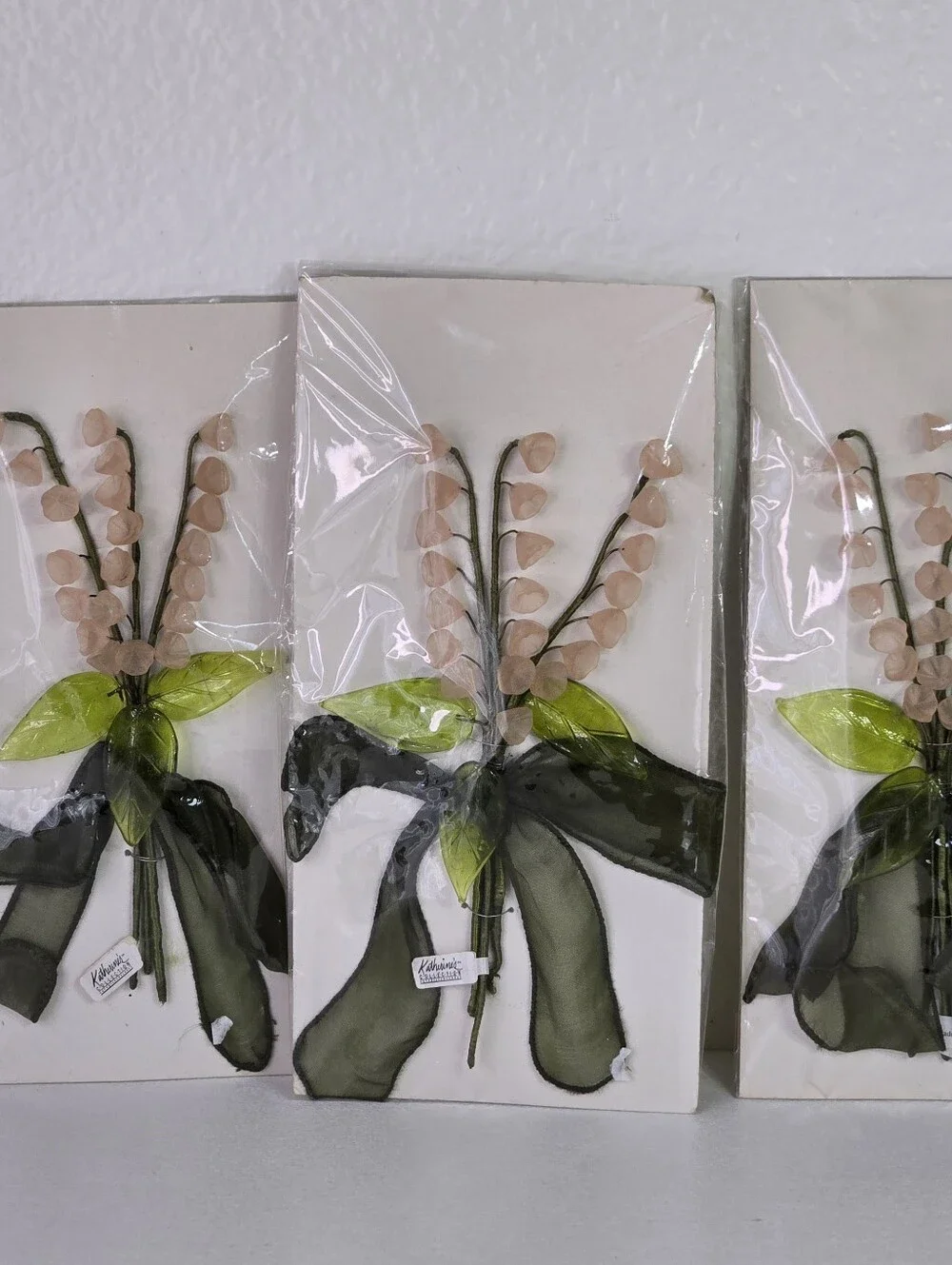 Katherine's Collection Pink Lily Of The Valley Floral Pick Stem Easter Decor 3pc